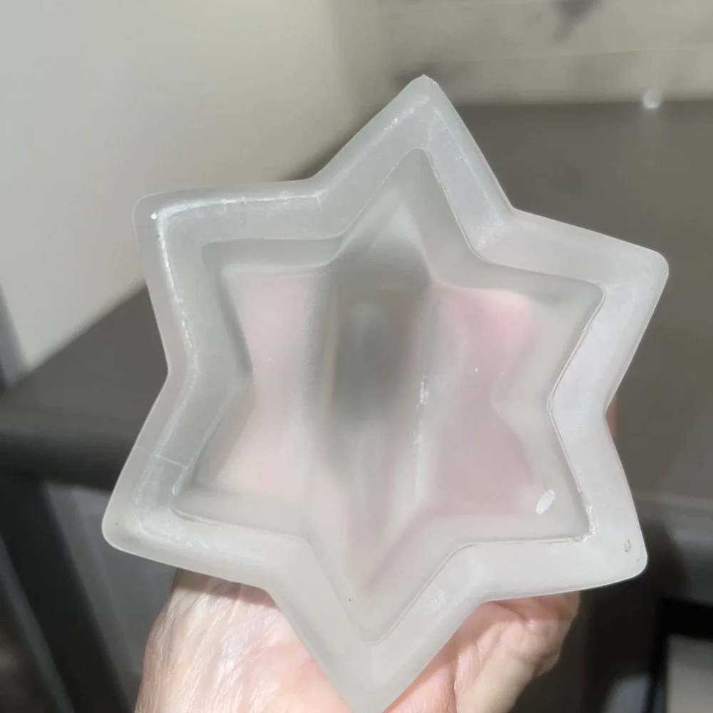 Vintage Frosted Glass Angel Candle Holder 4